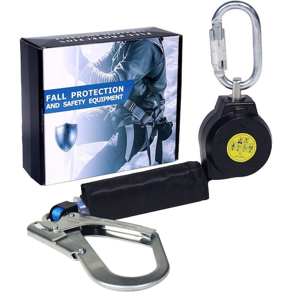 6 ft. Self Retracting Lifeline Fall Protection Retractable Lanyard with Large Hook, OSHA/ANSI Compliant