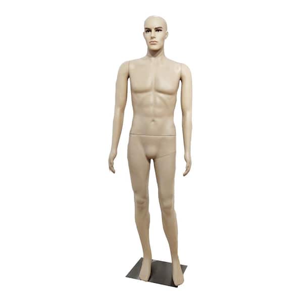 Winado 72 in. H Beige Male Body Model Plastic Mannequin Full Body Dress  Form Shopwindow Display 498828797286 - The Home Depot