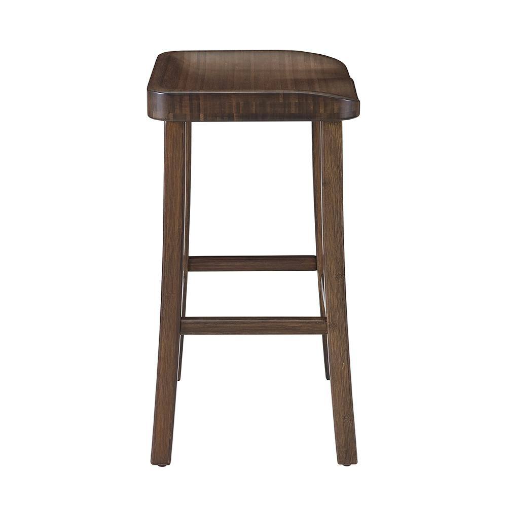 Elegant Black Walnut Backless Counter Stool, 18"x26"