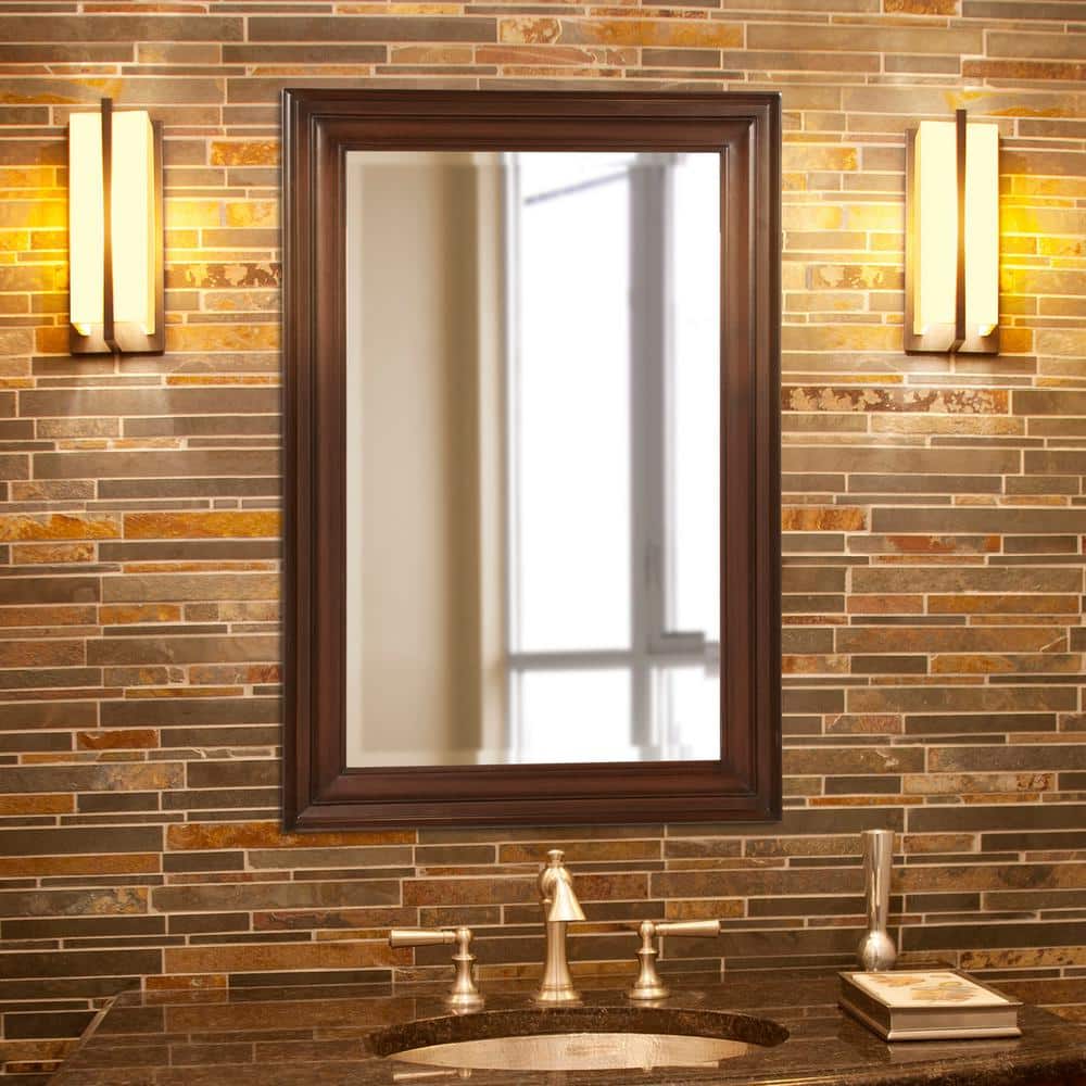 George Chocolate Brown Wood Framed Full Length Mirror