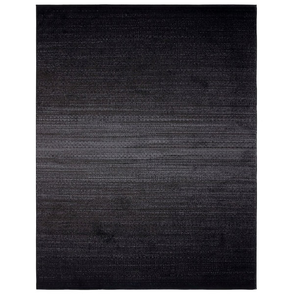 Adirondack 6 ft. x 9 ft. Black/Gray Solid Color Area Rug