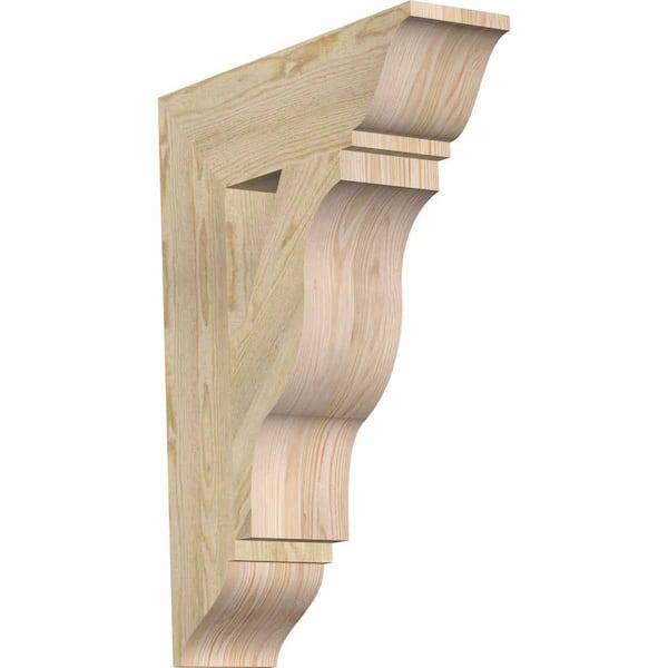 Ekena Millwork 6 in. x 30 in. x 22 in. Douglas Fir Funston Traditional Rough Sawn Bracket