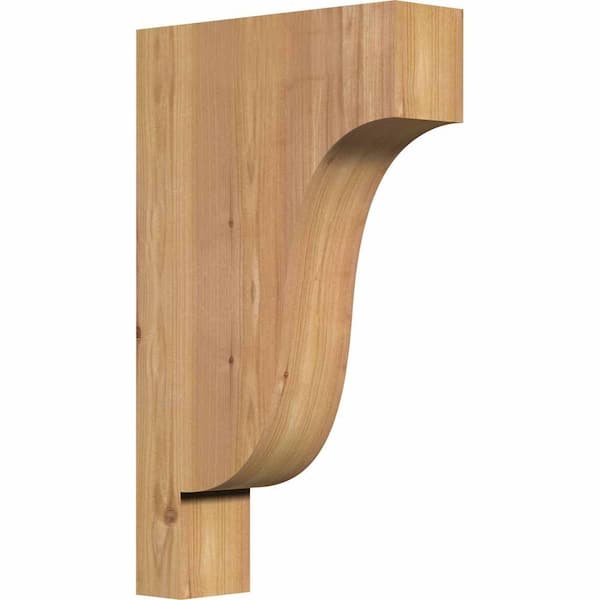 Ekena Millwork 3-1/2 in. x 12 in. x 20 in. Western Red Cedar Newport Smooth Corbel