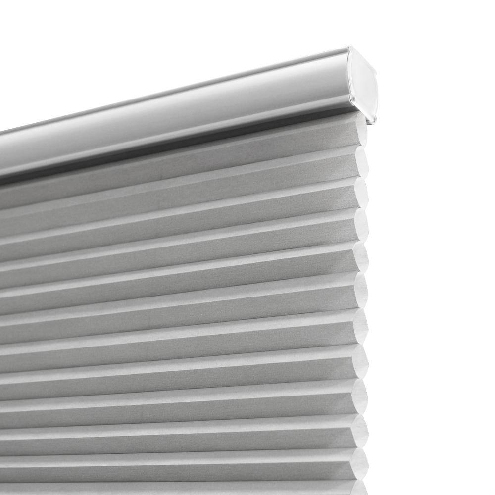 Gray Cordless Cellular Light Filtering Fabric Indoor Shades, 39" x 72"