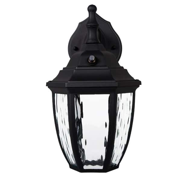 Maxxima 1-Light Black LED Outdoor Wall Lantern Sconce with