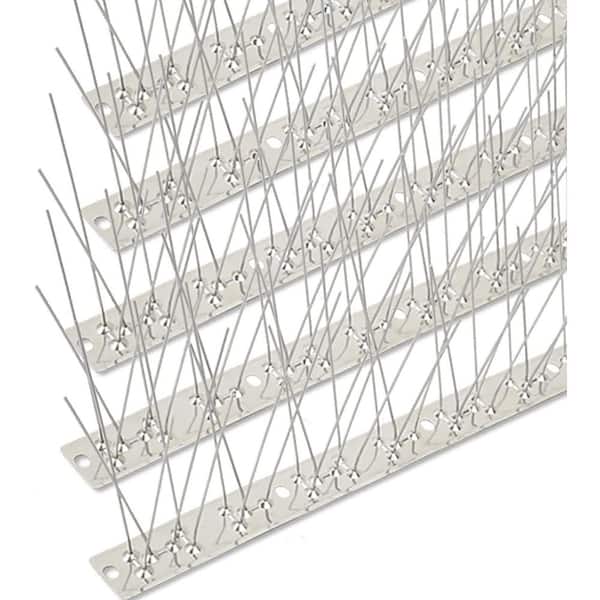 Stainless Steel Bird Spikes 200 ft. Coverage 185-Pack for Pigeons and Small Birds