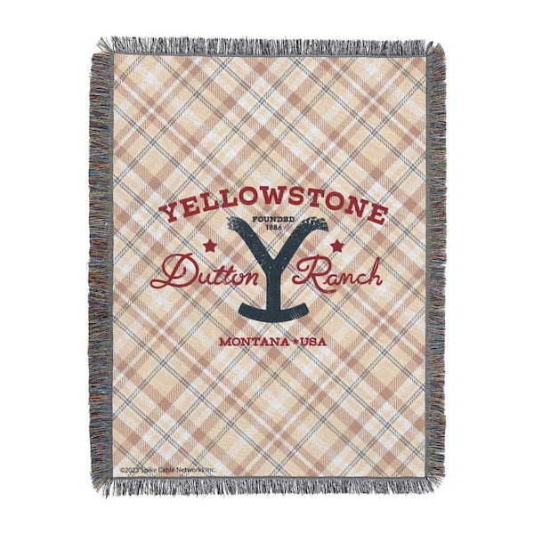 THE NORTHWEST GROUP Yellowstone Bozeman Plaid Tapestry Throw