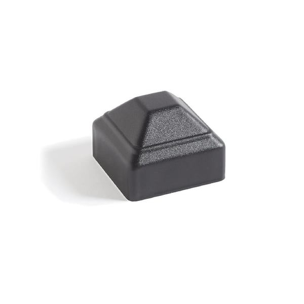 Fe26 2in. W x 2in. H Black Steel Pressed Dome Post Cap