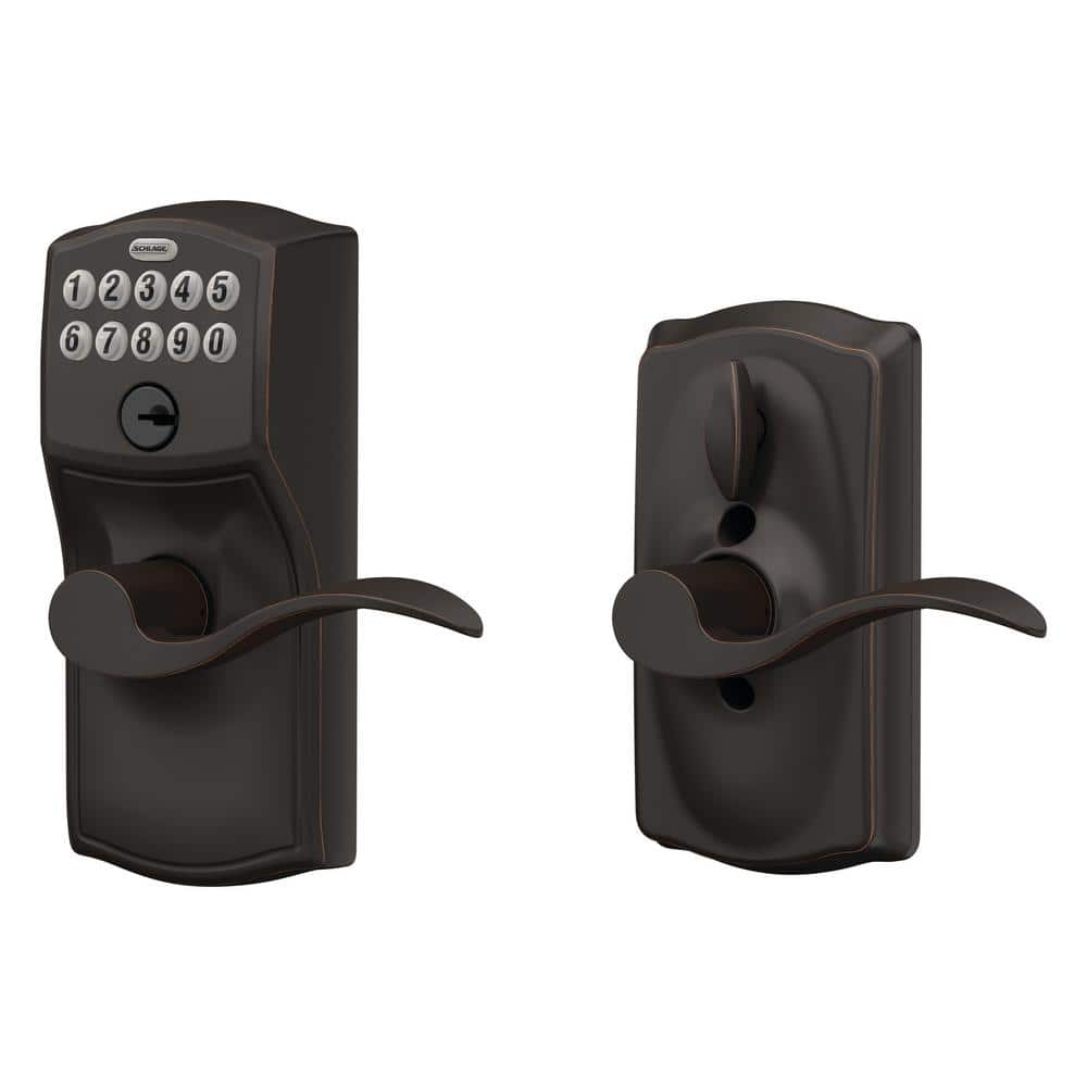 Aged Bronze Electronic Keypad Entry Lever Lock