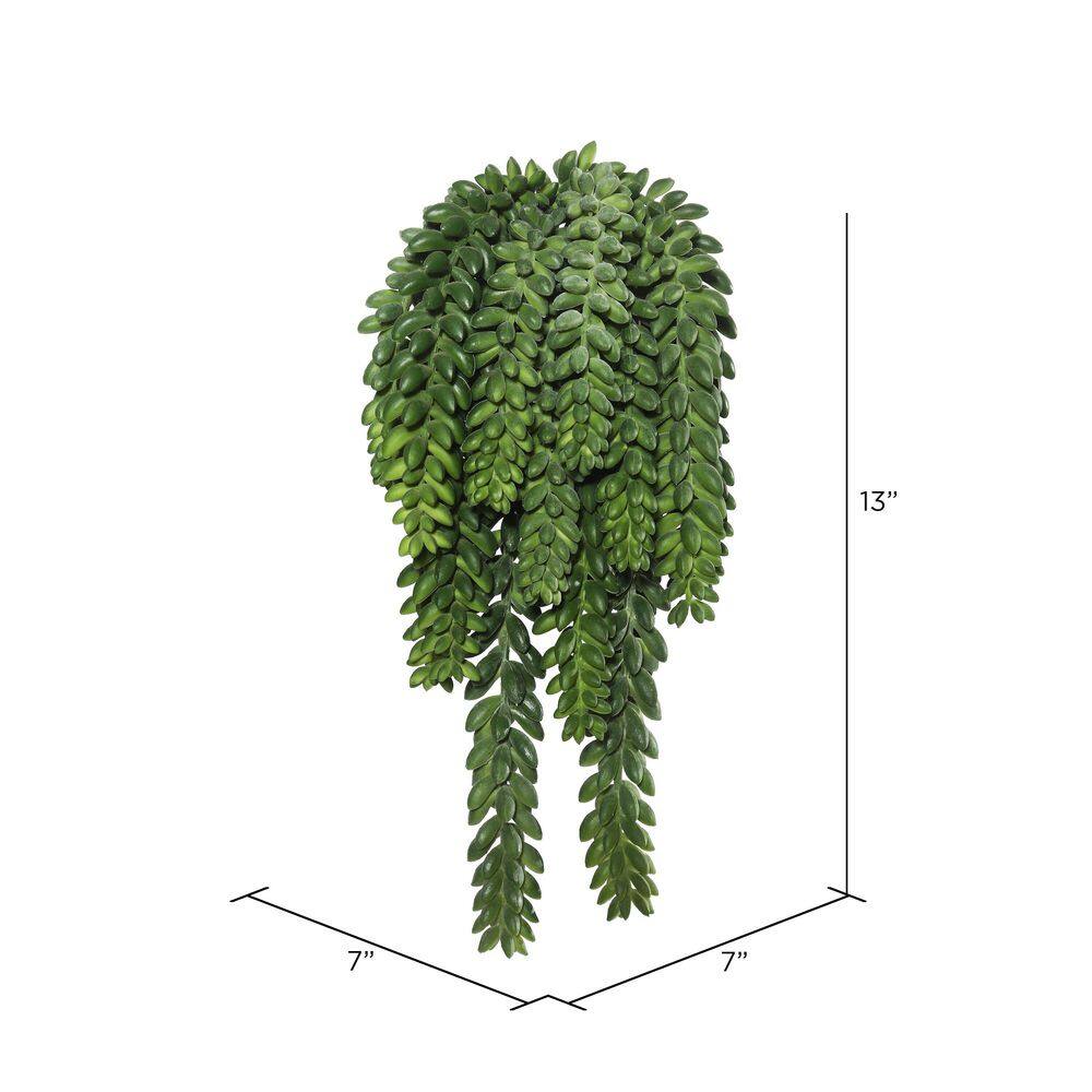 13'' Green Plastic Artificial Donkey Tail Bush