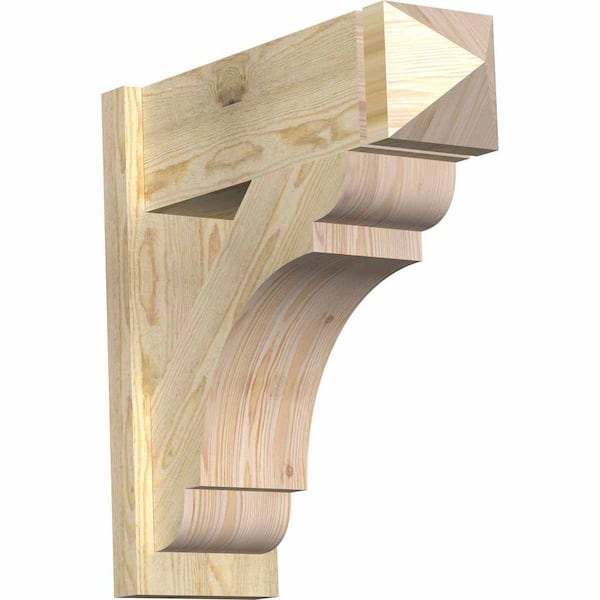 Ekena Millwork 8 in. x 24 in. x 24 in. Olympic Arts and Crafts Rough Sawn Douglas Fir Outlooker
