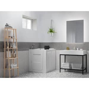 HD Series 38 in. Left Swinging Door Walk-In Whirlpool Bath Tub with Left Swinging Door in White