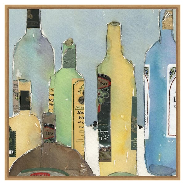 Amanti Art Oil and Vinegar IV by Samuel Dixon 30 in. W x 30 in. H. Canvas Wall Art Print Framed in Brown