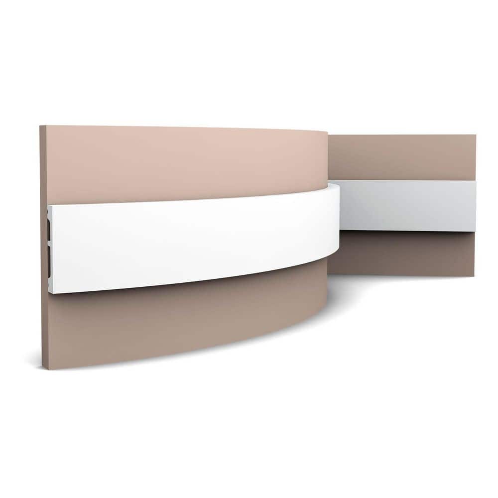 Primed White Flexible Polyurethane Baseboard Moulding 78 in