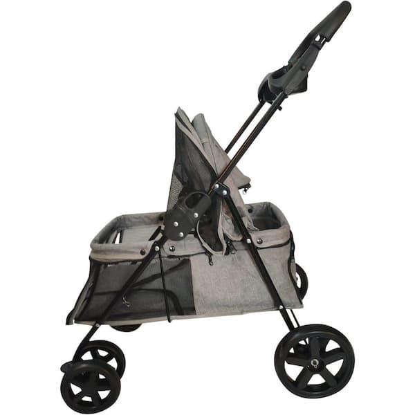 4 Wheel Lightweight Pet Stroller Outdoor Portable Foldable Cart