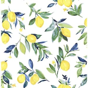 Lemon Drop Yellow Vinyl Peel & Stick Wallpaper Roll (Covers 30.75 Sq. Ft.)