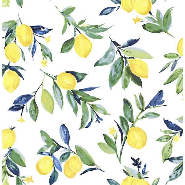 NuWallpaper Lemon Drop Yellow Yellow Wallpaper Sample NUS3161SAM - The Home  Depot