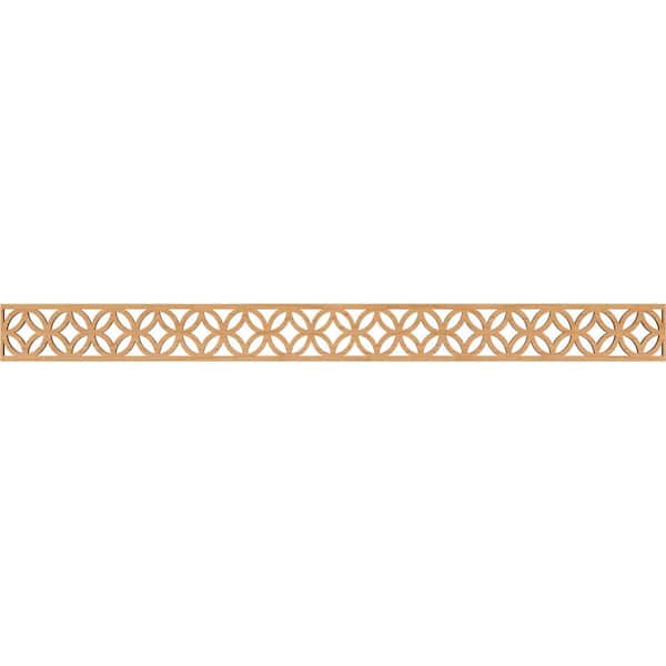 Ekena Millwork Crosby Fretwork 0.25 in. D x 46.375 in. W x 4 in. L Maple Wood Panel Moulding