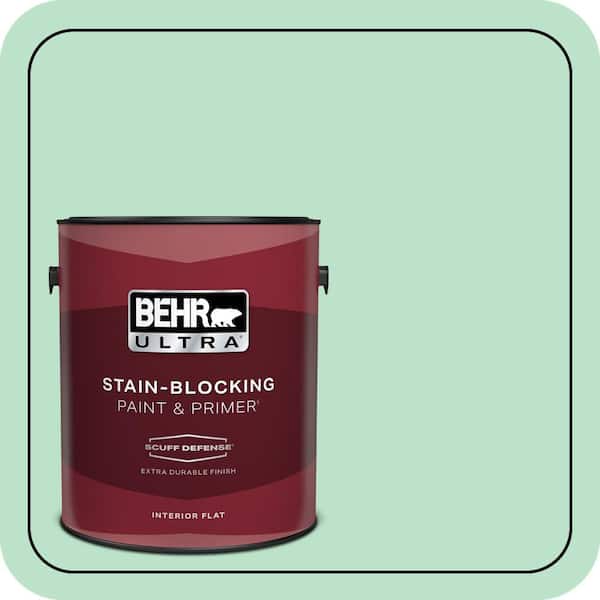 BEHR ULTRA 1 gal. #P410-2 Spearmints Extra Durable Flat Interior Paint & Primer
