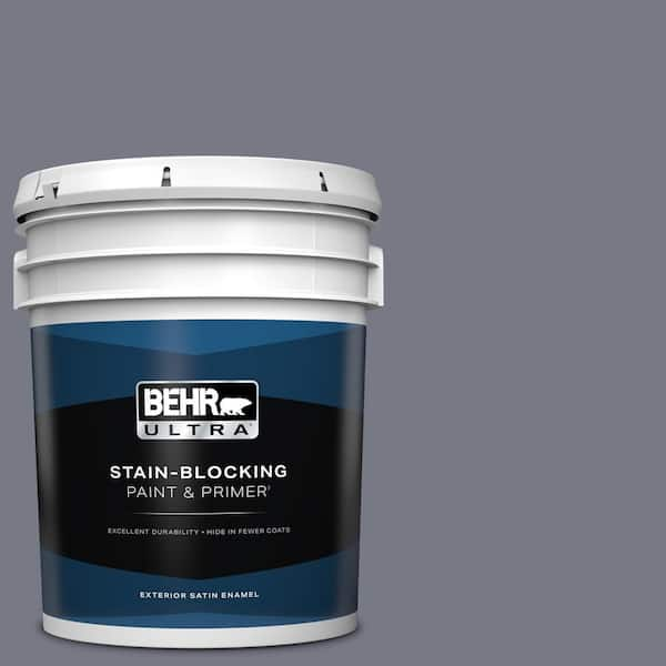 BEHR ULTRA 5 gal. #N540-5 Infamous Satin Enamel Exterior Paint & Primer