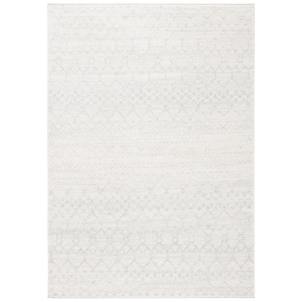 Tulum Ivory/Light Gray 9 ft. x 12 ft. Geometric Tribal Distressed Area Rug price history on PriceWatchPro