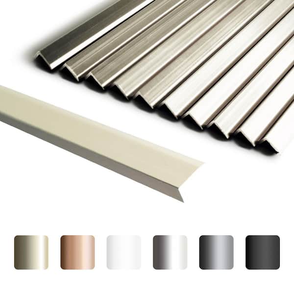 Shiny Gold 12 in. x 0.18 in. Aluminum Peel and Stick Backsplash Tile Edge Trim (10 Piece)