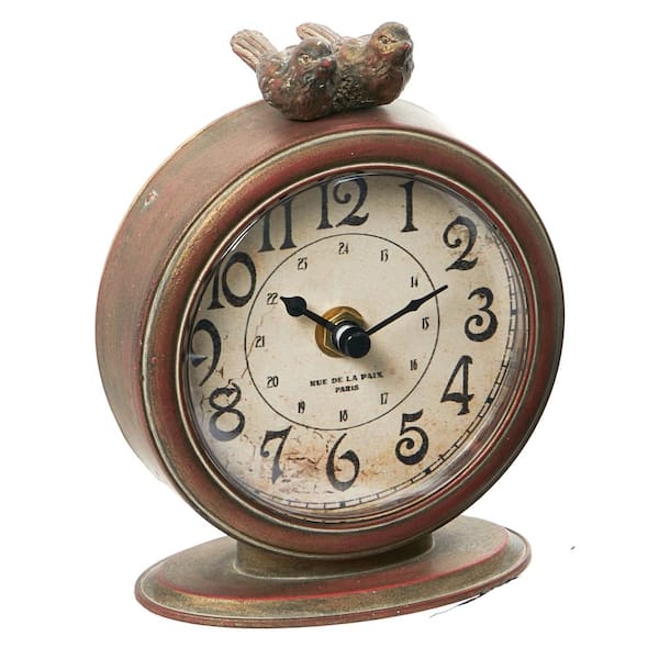1pc Vintage Alarm Clock Oil Lamp Alarm Clock Watch Table Kerosene