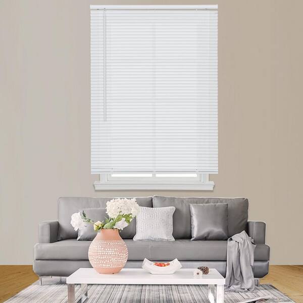 Home Basics White Cordless 1 in. Light Filtering Vinyl Mini Blind