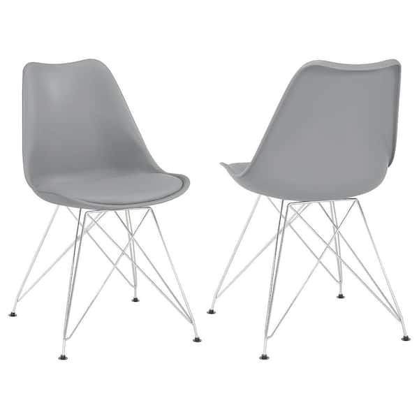Coaster Juniper Gray Fabric Set of 2 Side Chairs