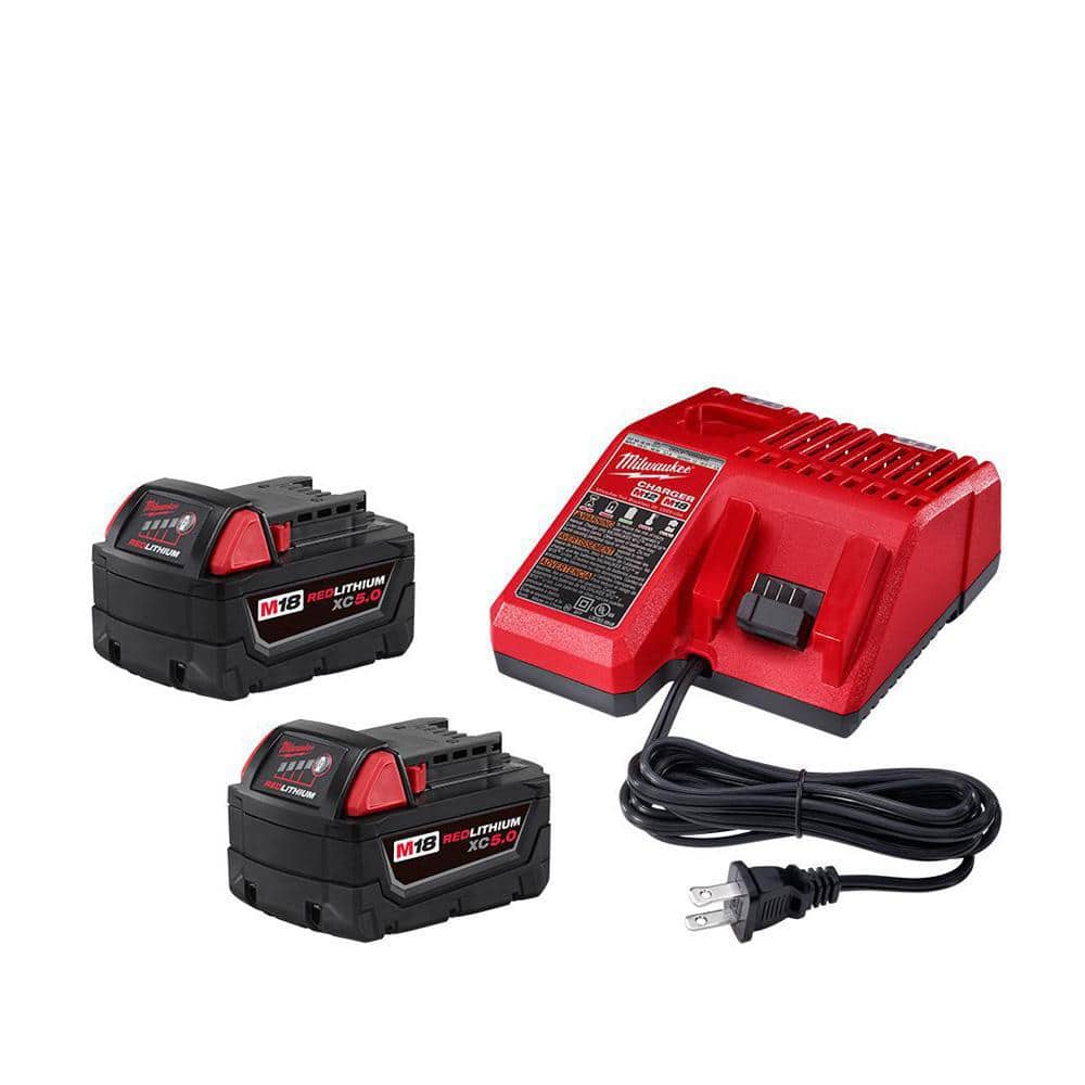 Milwaukee M18 18-Volt Lithium-Ion XC Starter Kit with Two 5.0Ah