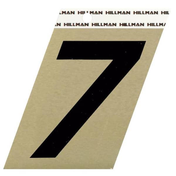 Hillman 3 in. Aluminum Angle-Cut Number 7
