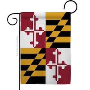 13 in X 18.5 Maryland States Garden Flag Double-Sided Regional Decorative Horizontal Flags