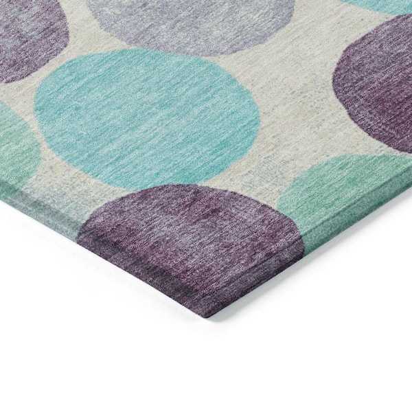 Chantille Machine Washable Indoor/Outdoor Abstract ACN1898 Plum 10 ft. x 14 ft. Accent Rug