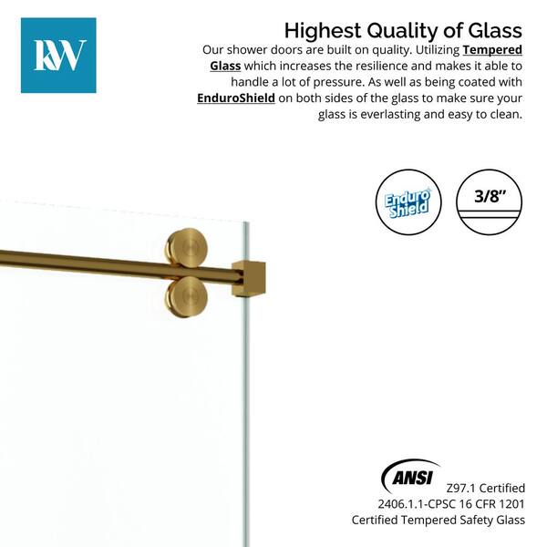 Kobiworks Radiance 48 in. W x 40 in. D x 76 in. H Sliding