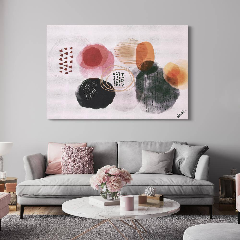 Colorful Abstract Silver Shagreen Canvas Wall Art for Nursery