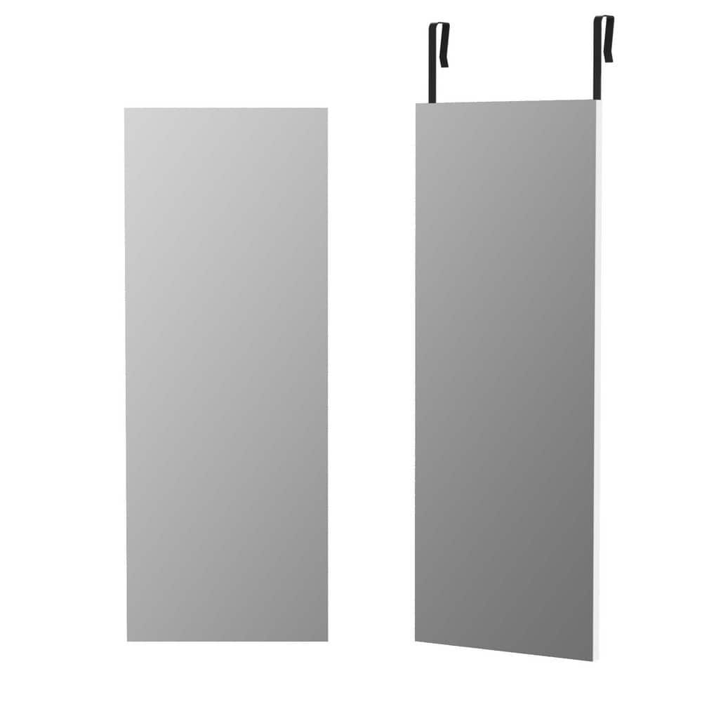 16 in. W x 47 in. H Door Mirror Full Length Door Hanging Wall Mounted Mirror for Bedroom, Cloakroom, Square White price history on PriceWatchPro