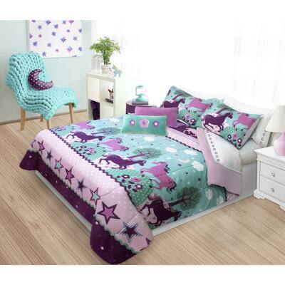 Safdie & Co. Multi-Colored Animal Print Twin Polyester Comforter Only