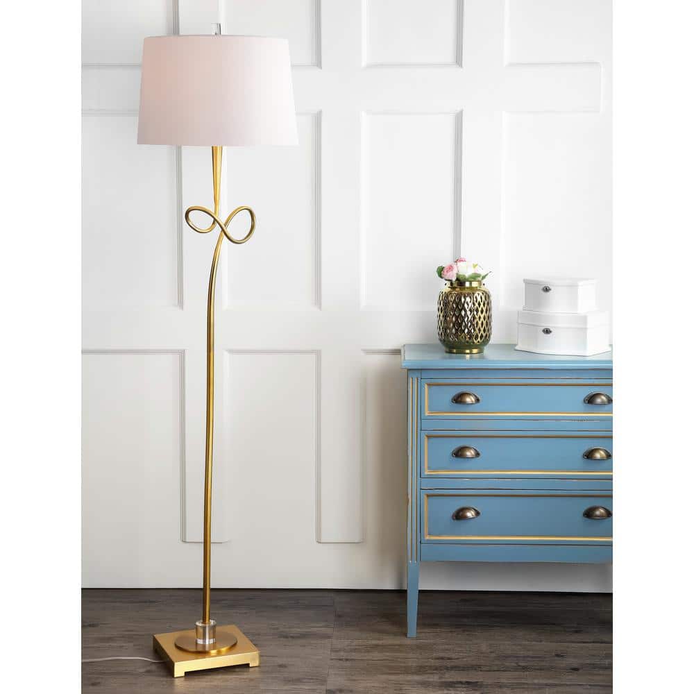 Elegant Gold and Off-White 66.5" Traditional Floor Lamp