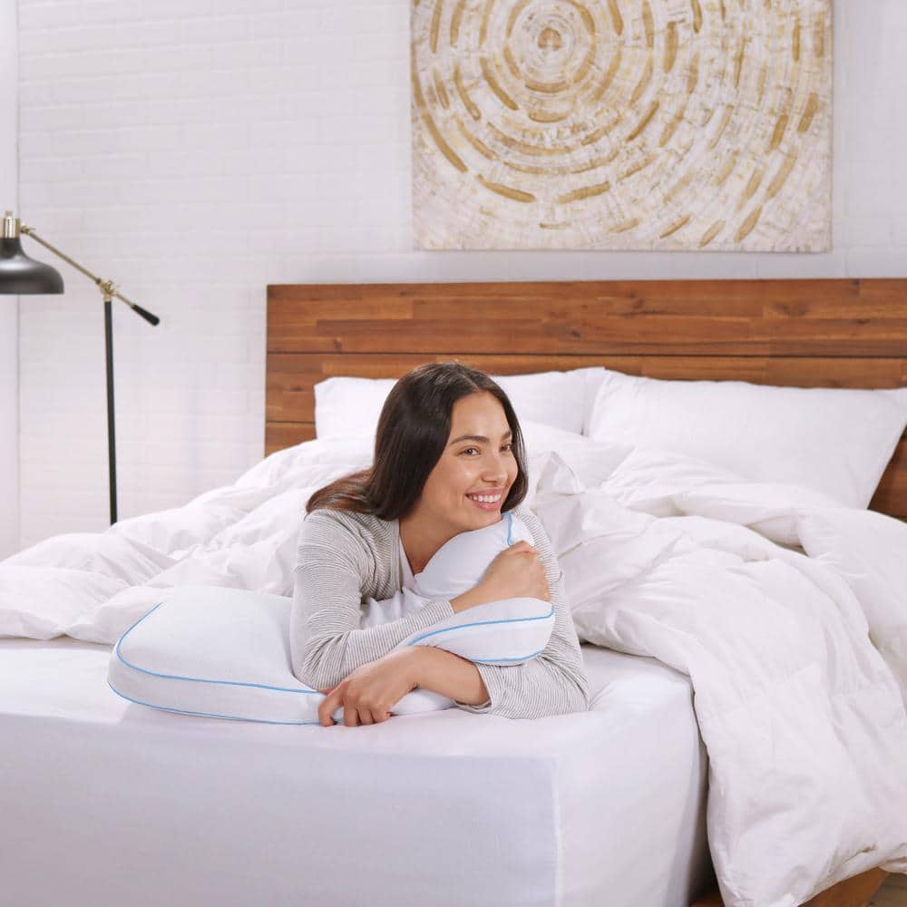 Standard White Gel Memory Foam Cooling Pillow