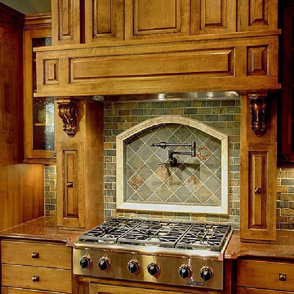 Medium Traditional Red Oak Hand-Carved Wood Corbel