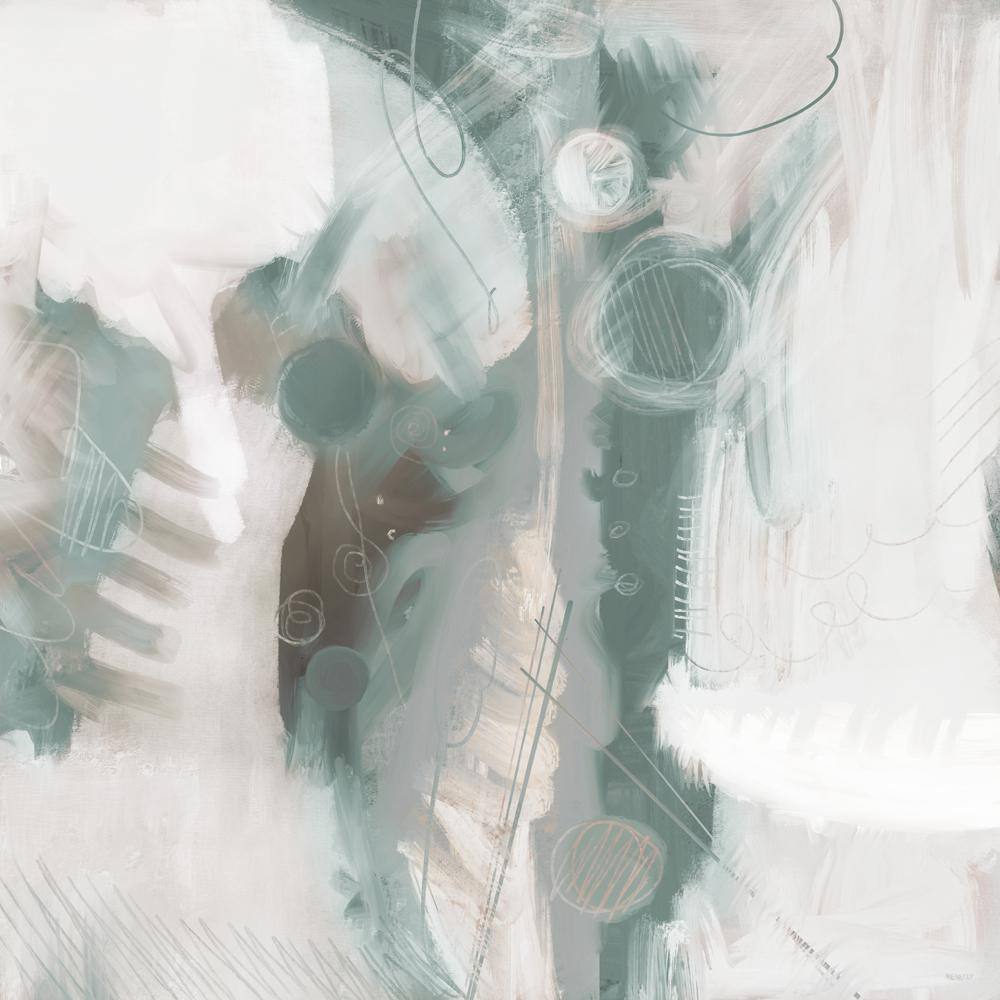 Down the River Abstract I by Dan Meneely Unframed Abstract Art Print 84 in. x 84 in. price history on PriceWatchPro