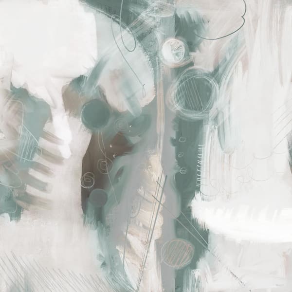 Clicart "Down the River Abstract I" by Dan Meneely Unframed Abstract Art Print 84 in. x 84 in.