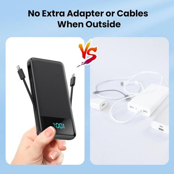 Yichuhaoxi Portable Charger for iPhone with Built in Cables and