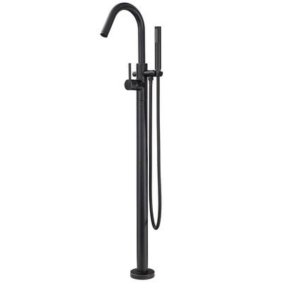 Modern Single-Handle Free Standing Tub Filler in Tuscan Bronze (Valve not Included)