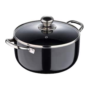 7.3 qt. Round Aluminum Dutch Oven in Black with Lid