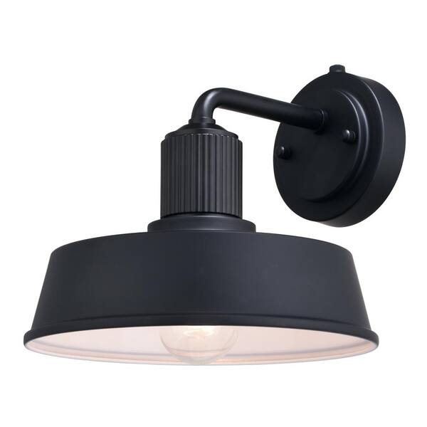 VAXCEL Ha mmond Matte Black and White Steel 1-Light LED