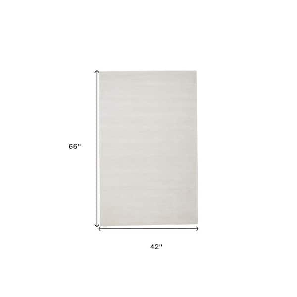 4 ft. x 6 ft. White Solid Color Area Rug