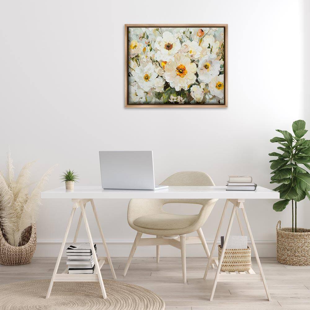 Porcelain Flowers Bundle by Franklyn Gregory Brown Floater Frame Abstract Graphic Art Print 25 in. x 31 in. price history on PriceWatchPro