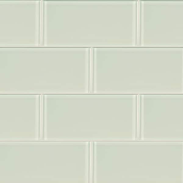 MSI Arctic Ice 3 in. x 6 in. Glossy Glass White Subway Tile (1 sq. ft. / case)
