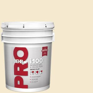 5 gal. #360E-1 Creme Brulee Dead Flat Interior Paint